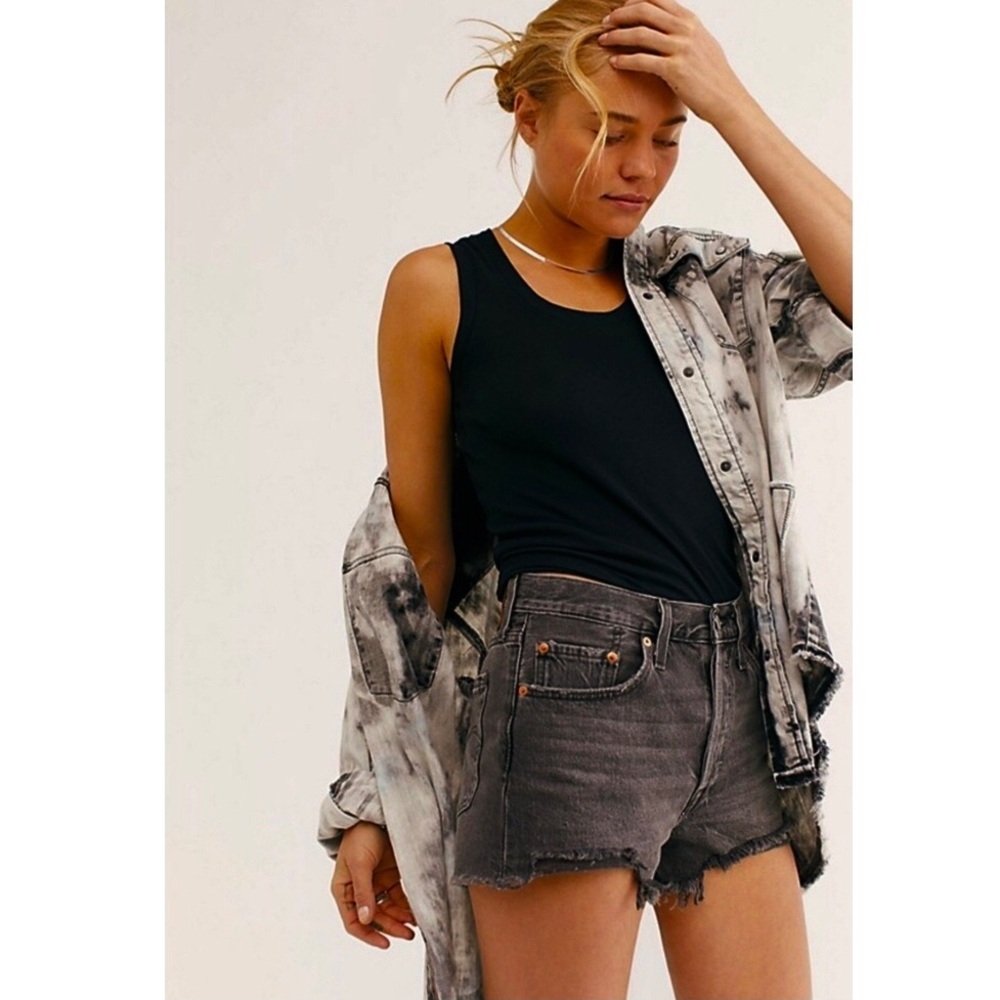Levi’s 501 NWT Denim Shorts Premium High Rise Womens Black Size 30 (US 10/11)